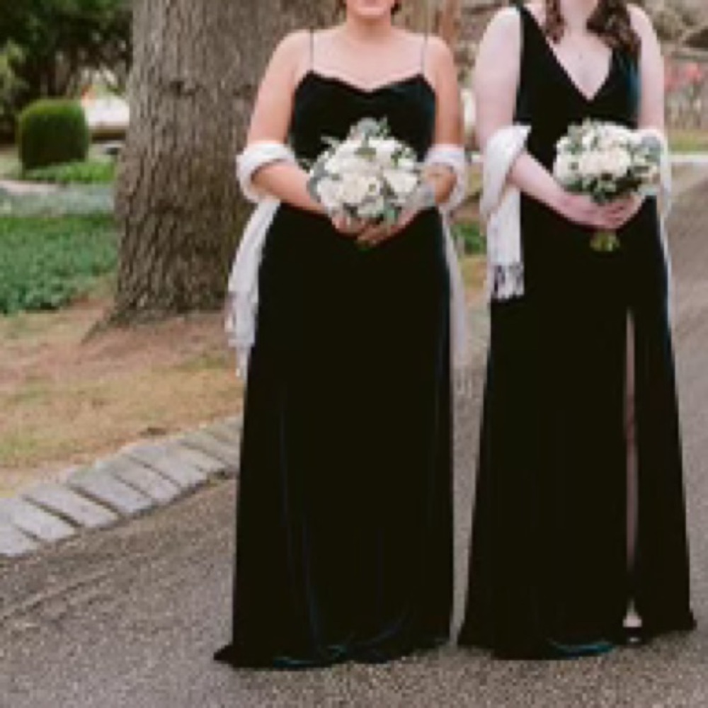 Jenny Yoo Emerald velvet Dress